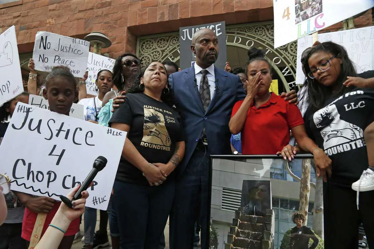 Daryl K. Washington joining a protest